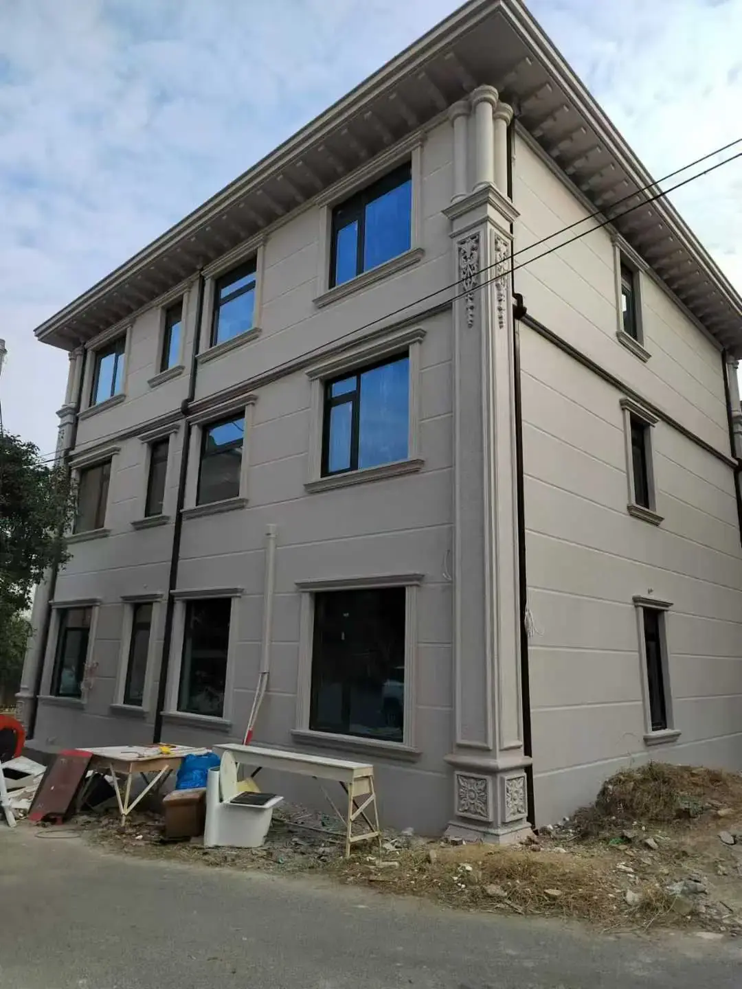 杭州欧式自建别墅门窗安装实拍